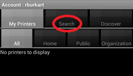 Select search from top middle tab